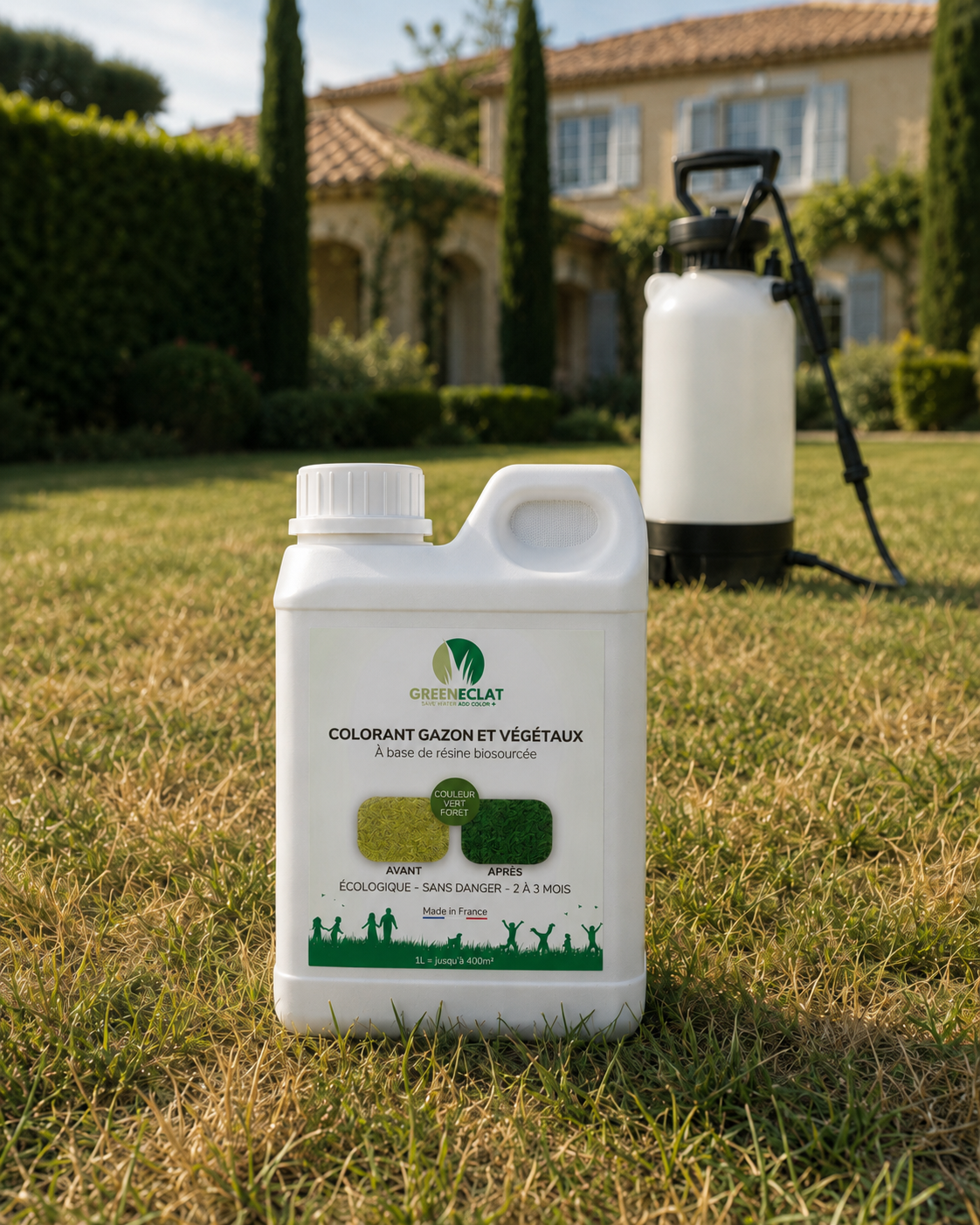 Colorant Gazon & Végétaux Vert Forêt — 1L (jusqu'à 400 m²)