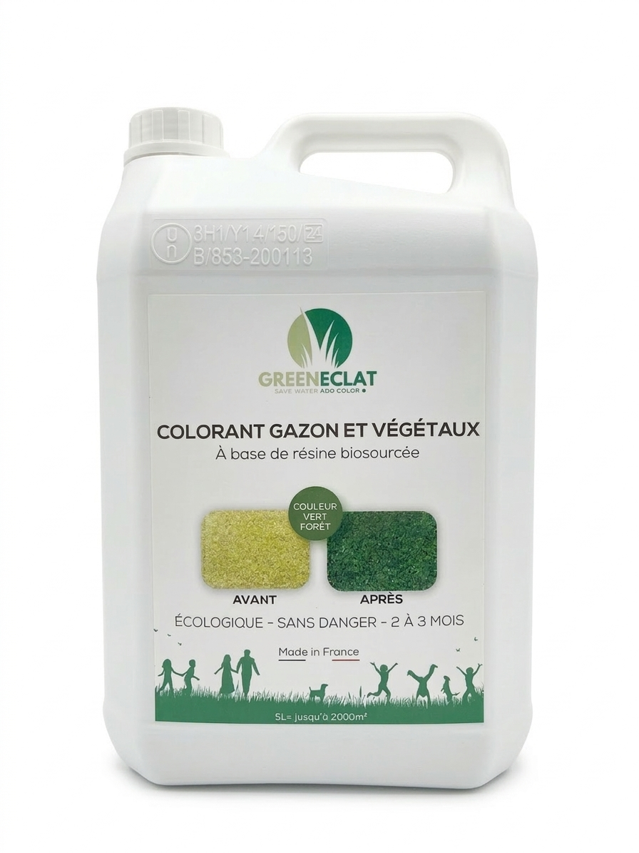 Colorant Gazon & Végétaux Vert Forêt — 5L Pro (jusqu'à 2 000 m²)