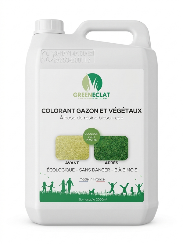 Colorant Gazon & Végétaux Vert Prairie — 5L Pro (jusqu'à 2 000 m²)