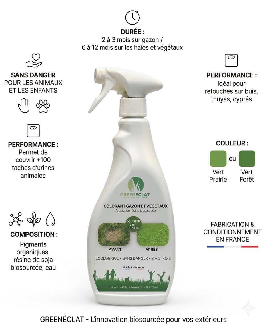 Pulvérisateur Prêt à l'Emploi Vert Prairie — 750 mL (~10 m²)